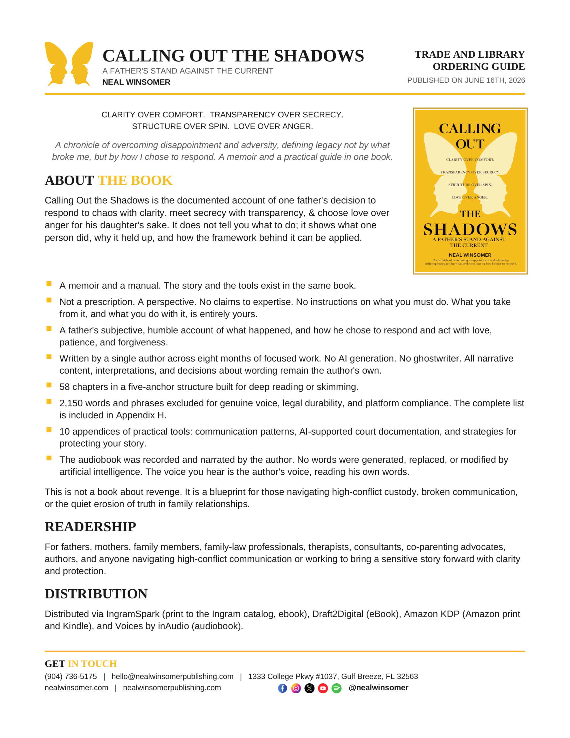 Trade and Library One-Sheet, Front